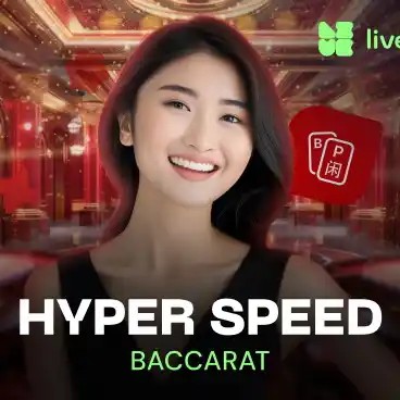 Hyper Speed Baccarat online game logo by Evolution on januszcasino.de
