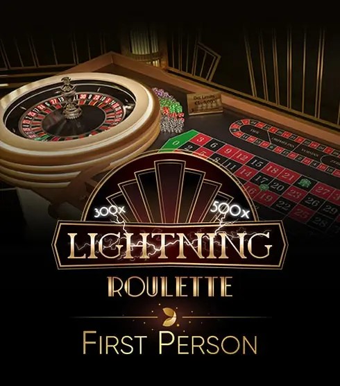 Live Dealer logo of First Person Lightning Roulette from Evolution at Janusz Casino