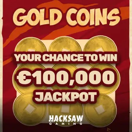 Gold Coins logo by Hacksaw Gaming at Janusz Casino