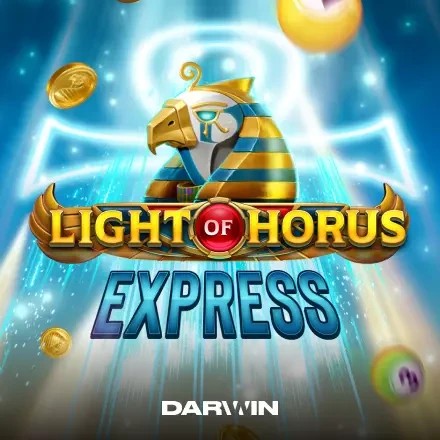 Light of Horus Express slot logo by Darwin Gaming at Janusz Casino
