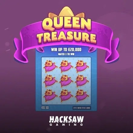 Queen Treasure slot icon by Hacksaw Gaming, available at Janusz Casino