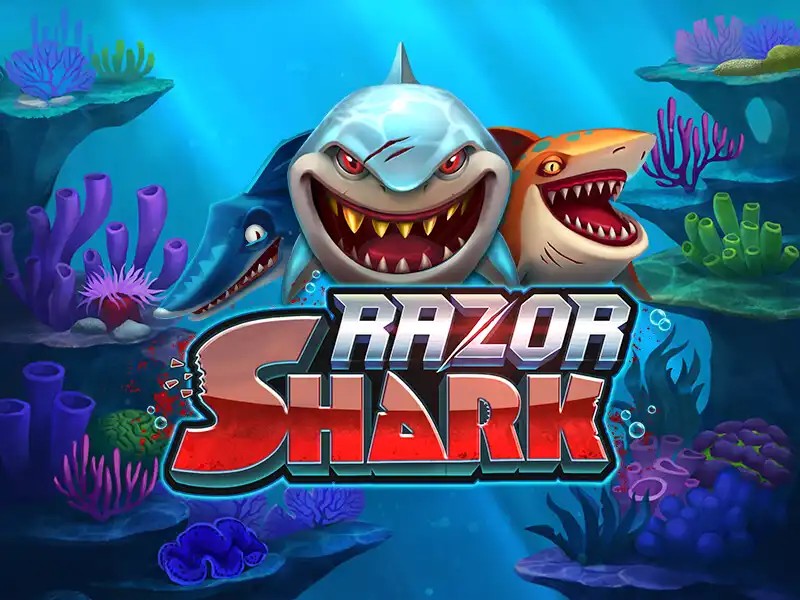 Razor Shark slot logo by Push Gaming at Janusz Casino