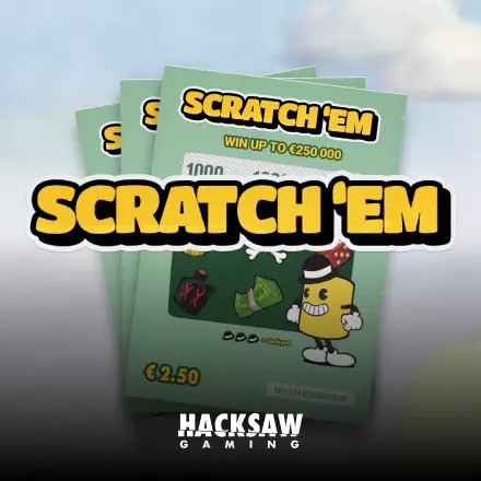 Scratch’em logo – Lottery by Hacksaw Gaming at Janusz Casino