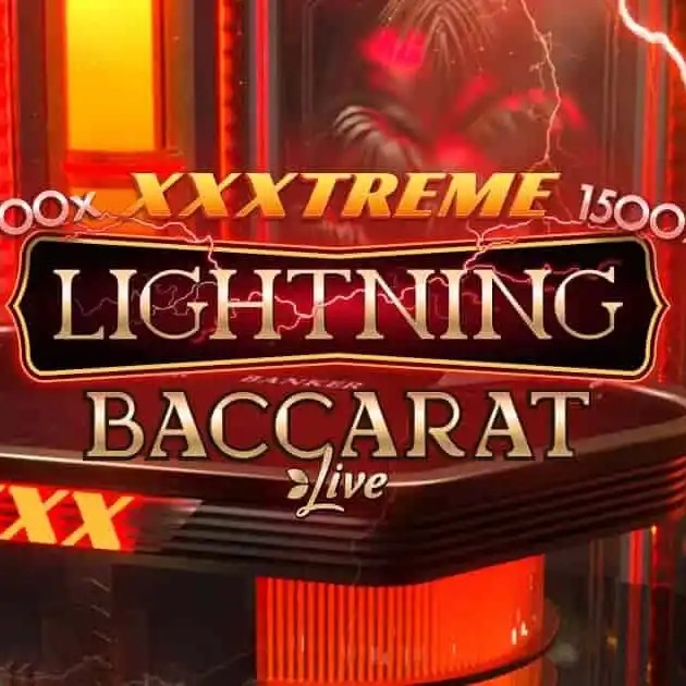 XXXtreme Lightning Baccarat online game logo by Evolution on januszcasino.de